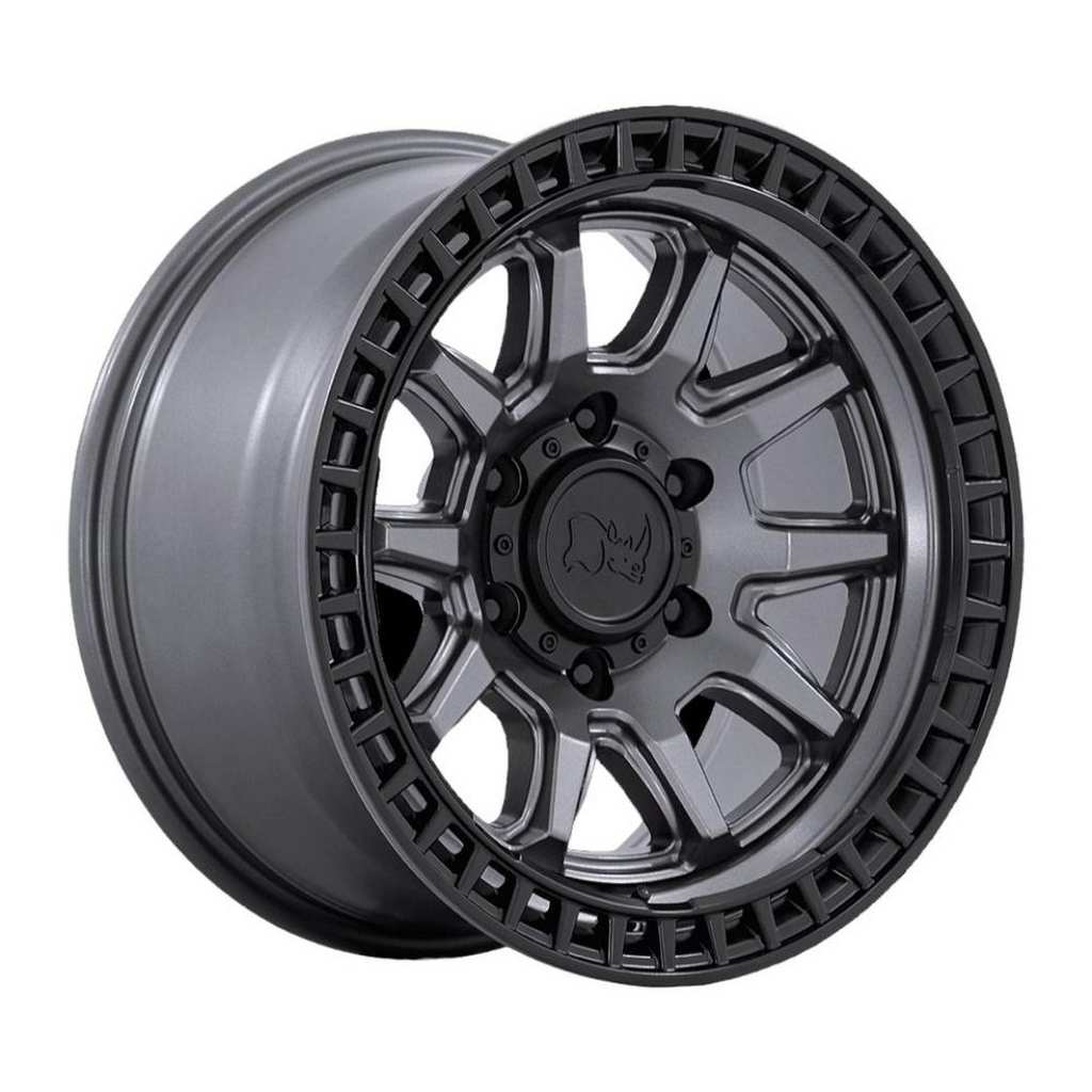 Black Rhino (ブラックライノ) 正規代理店】17インチアルミホイール 1本CALICO 17×8.5J 5H127 +34MATTE  GUNMETAL W/ MATTE BLACK LIP 汎用 / オフロード車のカスタムパーツなら【dolonco】【公式】