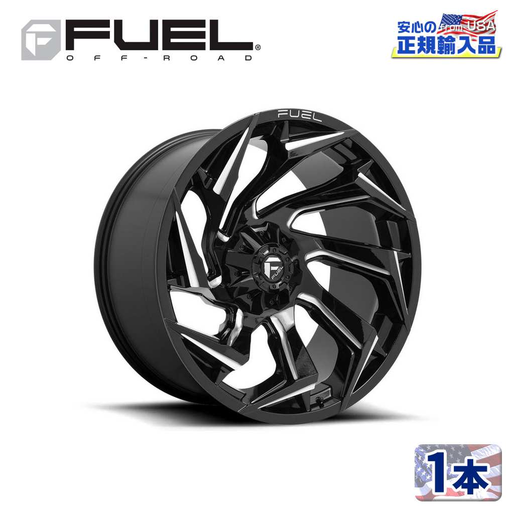 FUEL OFFROAD（フューエルオフロード）正規輸入総代理店】 18インチアルミホイール 1本 汎用 D753 REACTIOＮ リアクション  グロスブラックミルド 18×9 8H 170 -12 CB125.1 / オフロード車のカスタムパーツなら【dolonco】【公式】