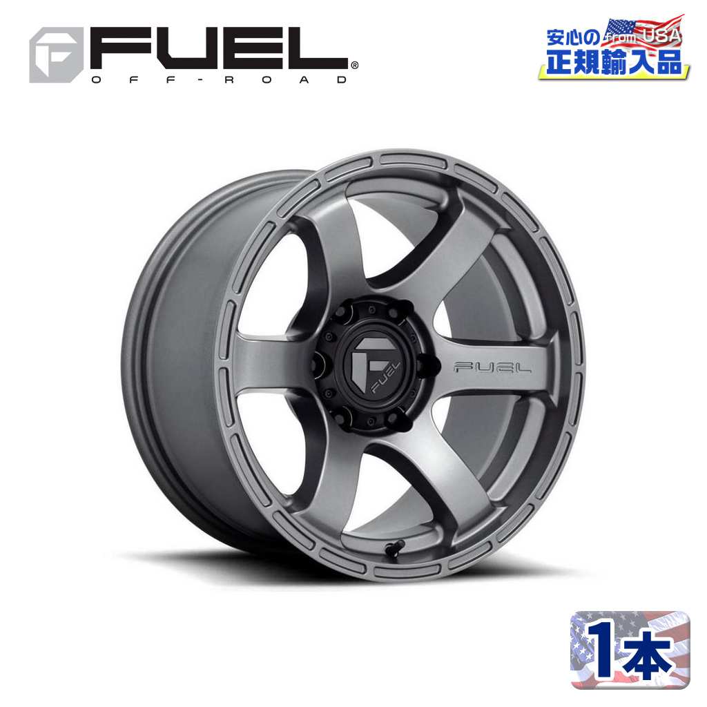 【FUEL OFFROAD (フューエルオフロード) 正規代理店】 18インチ アルミホイール 1本 D767 RUSH 18X9J 6H 139.7  +20 CB106.1 汎用