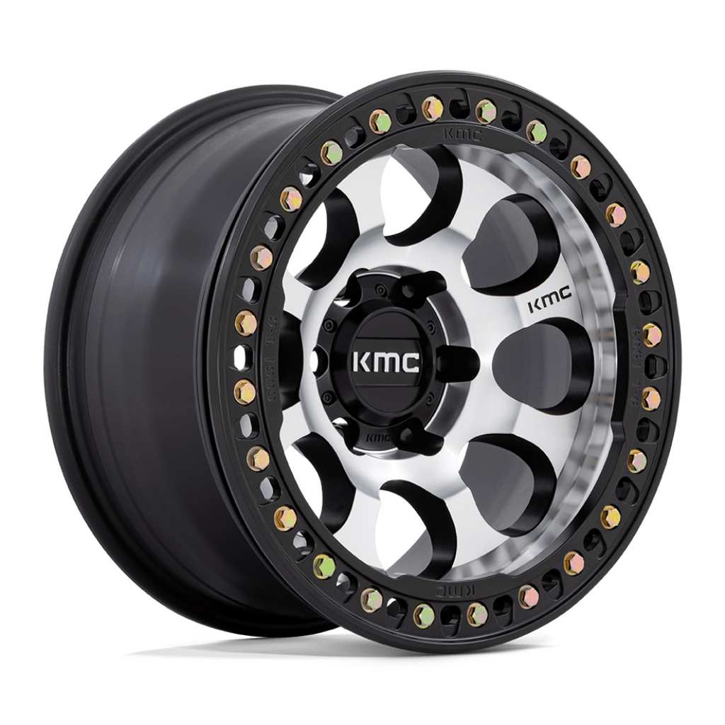 KMC（ケーエムシー）日本販売代理店】 17インチアルミホイール 1本 汎用 KM237 RIOT BEADLOCK MACHINED FACE  SATIN BLACK WINDOWS & RING 17×9J 5H 127 -12 CB71.5 /  オフロード車のカスタムパーツなら【dolonco】【公式】