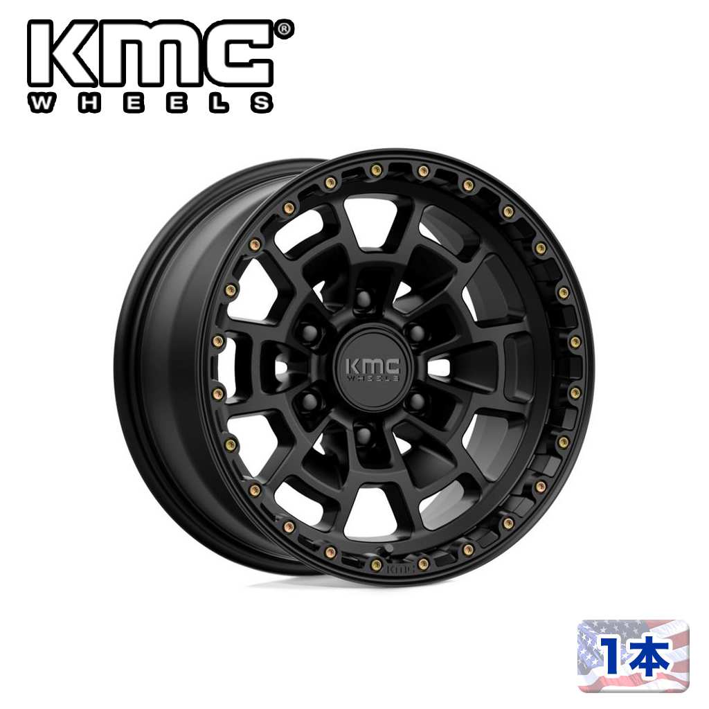 KMC（ケーエムシー）日本販売代理店】 17インチアルミホイール 1本 汎用 KM718 SUMMIT SATIN BLACK 17×8.5J 6H  135 ±0 CB87.1 / オフロード車のカスタムパーツなら【dolonco】【公式】