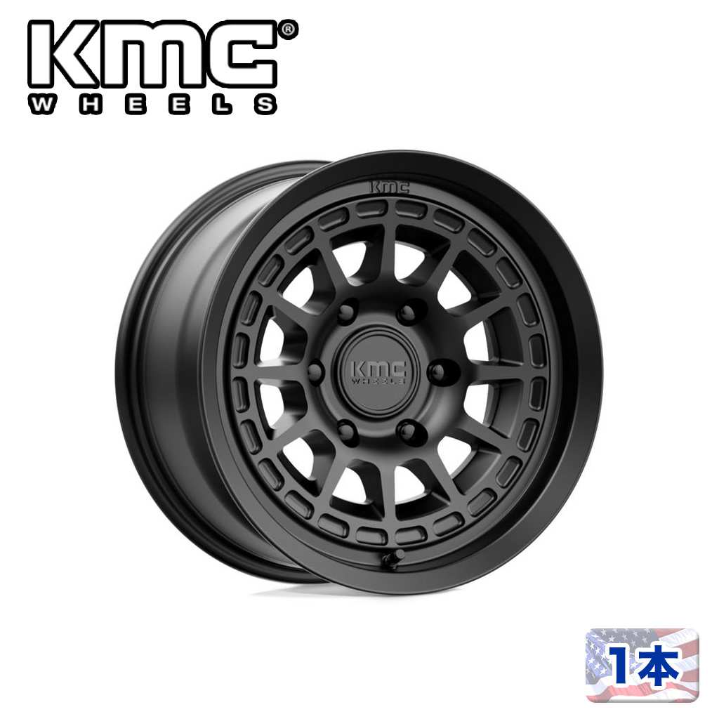 【KMC（ケーエムシー）日本販売代理店】 17インチアルミホイール 1本 汎用 KM719 CANYON SATIN BLACK 17×8J 6H  139.7 +35 CB100.3