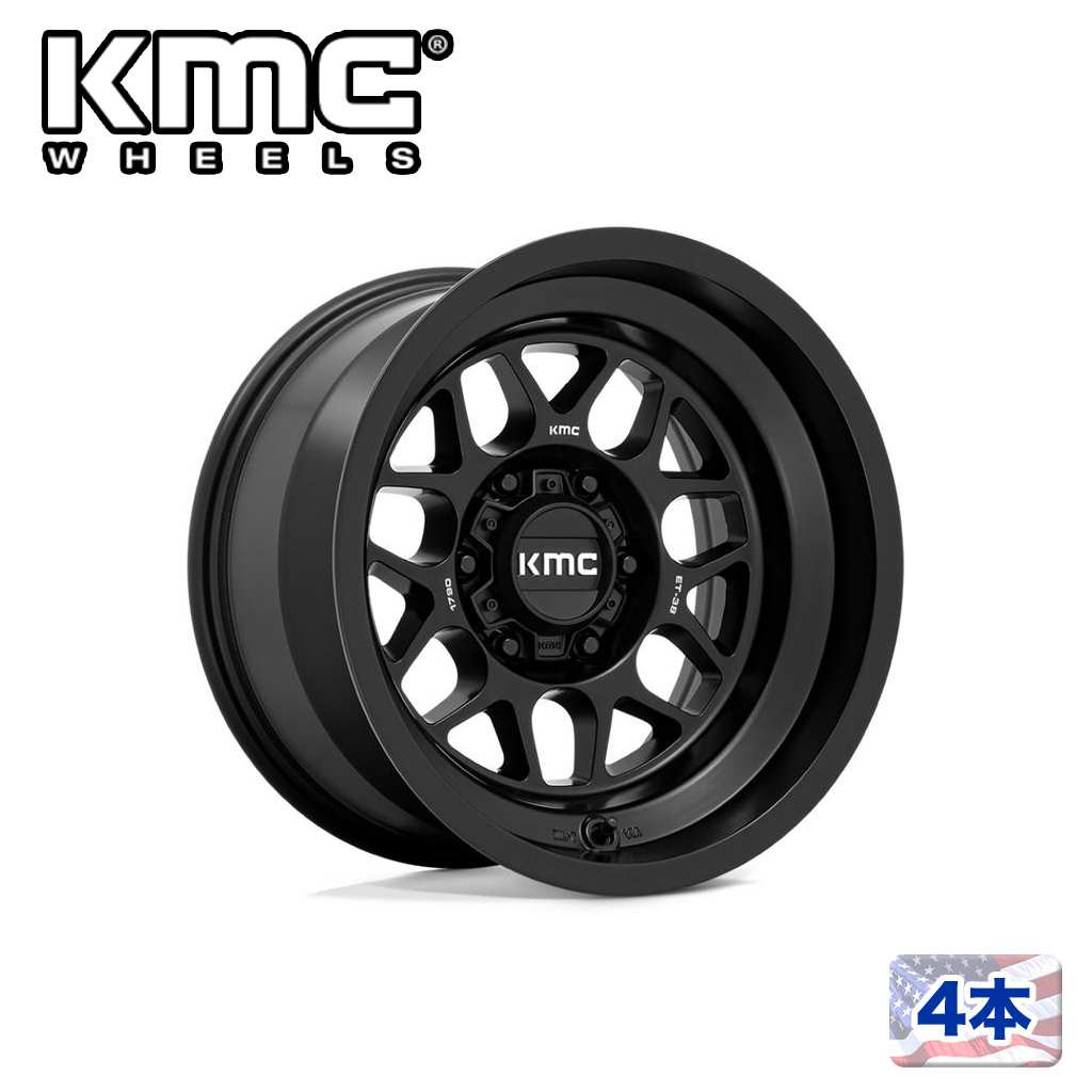 KMC（ケーエムシー）日本販売代理店】 16インチアルミホイール 4本 汎用 KM725 TERRA SATIN BLACK 16×8J 6H  139.7 ±0 CB106.1 / オフロード車のカスタムパーツなら【dolonco】【公式】