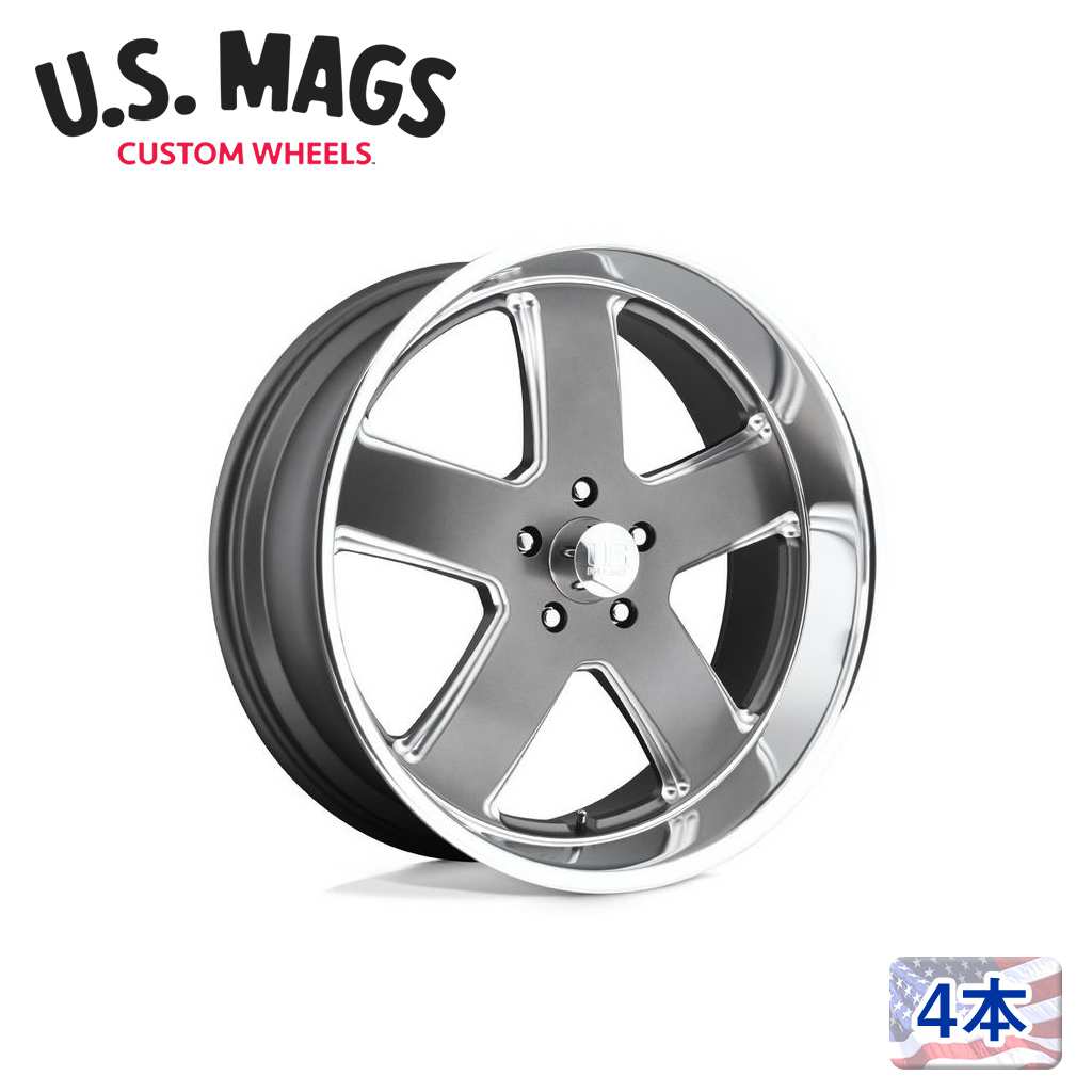 US MAGS 正規品】 22インチ アルミホイール 4本 U118 HUSTLER 22×9 5H 