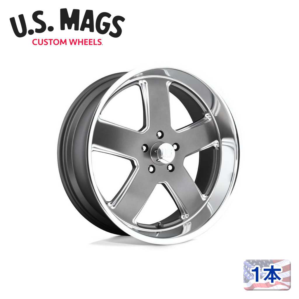 US MAGS 正規品】 20インチ アルミホイール 1本 U118 HUSTLER 20×8 5H 