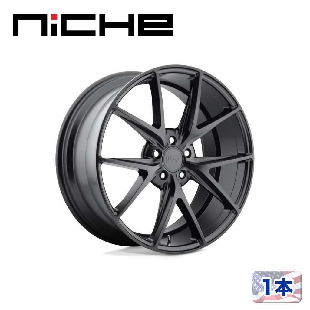 NICHE（ニッチェ）日本総代理店】 20インチアルミホイール 1本 汎用 M117 MISANO マットブラック 20×9J 5H 127 +35  CB71.5 / オフロード車のカスタムパーツなら【dolonco】【公式】