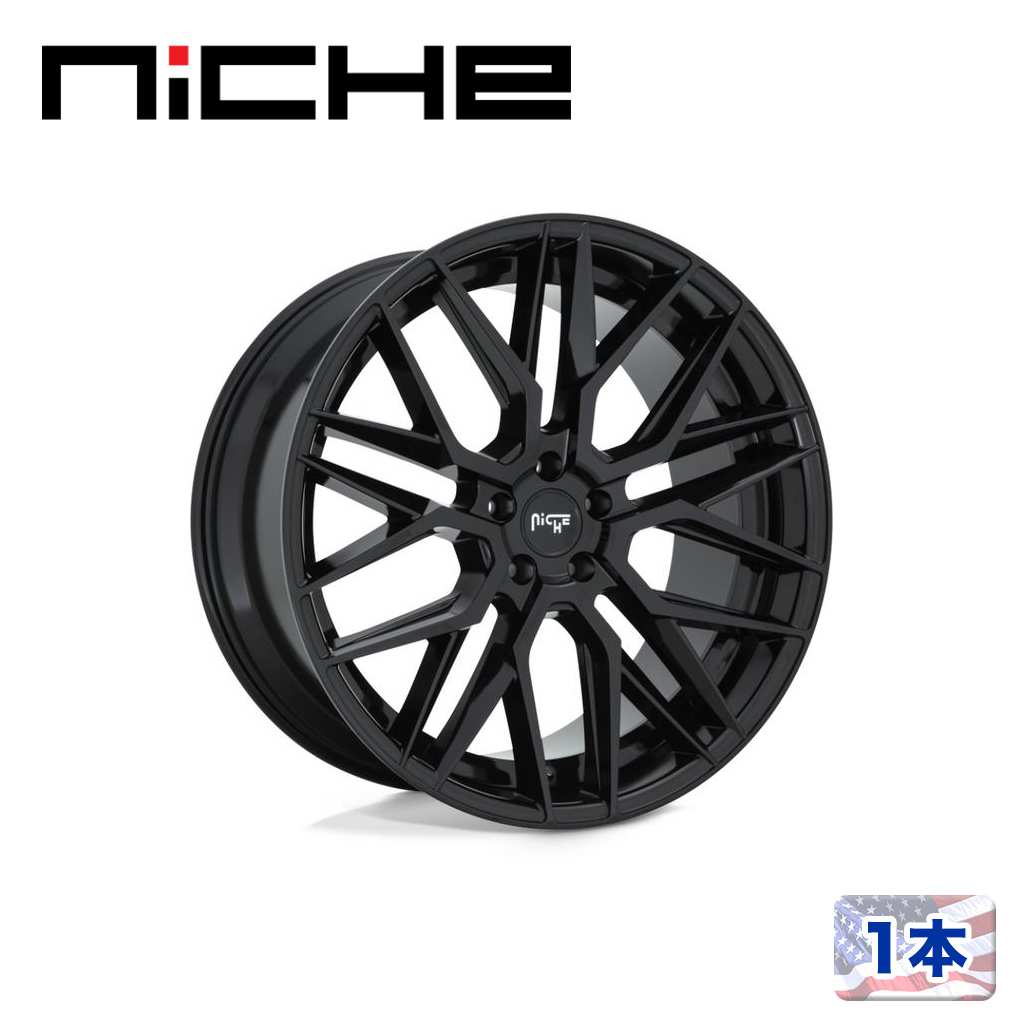 NICHE（ニッチェ）日本総代理店】 22インチアルミホイール 1本 汎用 M224 GAMMA グロスブラック 22×10.5J 5H 112  +40 CB66.56 / オフロード車のカスタムパーツなら【dolonco】【公式】