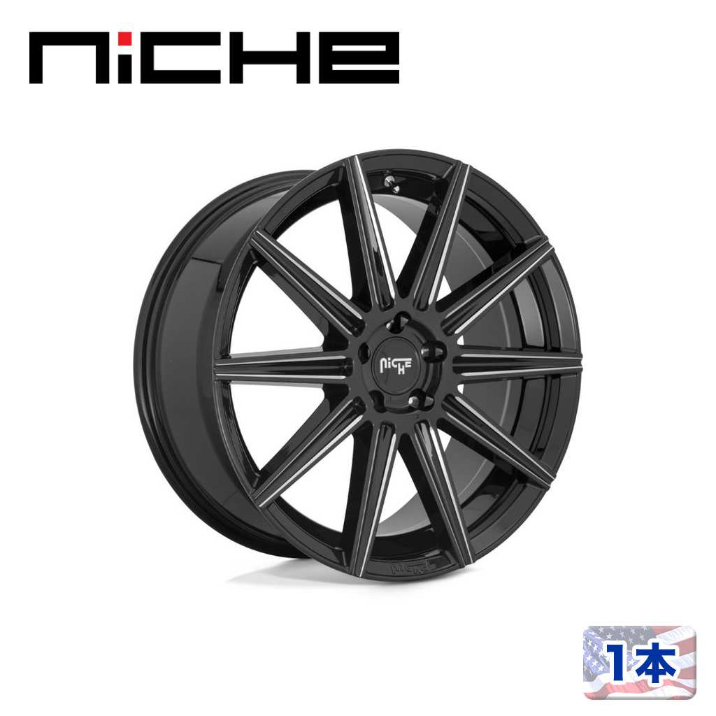 NICHE（ニッチェ）日本総代理店】 20インチアルミホイール 1本 汎用 M243 TIFOSI グロスブラックミルド 20×10.5J 5H  115 +20 CB71.5 / オフロード車のカスタムパーツなら【dolonco】【公式】