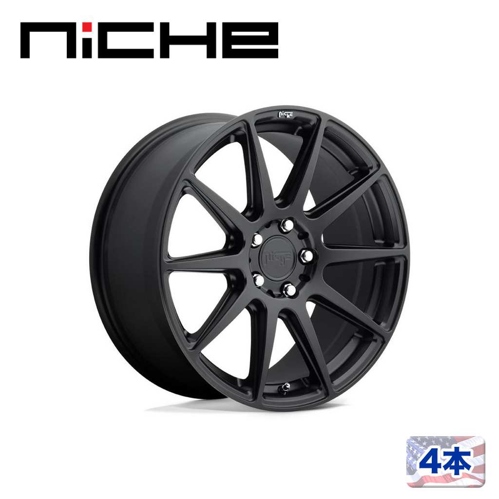 NICHE（ニッチェ）日本総代理店】 19インチアルミホイール 4本 汎用 M147 ESSEN マットブラック 19×8.5J 5H 112 +35  CB66.56 / オフロード車のカスタムパーツなら【dolonco】【公式】