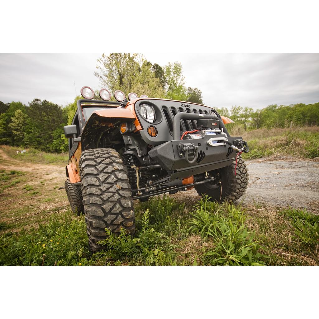 RUGGED RIDGE (ラギッドリッジ)正規輸入品】 XHD フロントバンパーセンター ウインチマウント付き ブラックテクスチャー JEEP  ジープ JK ラングラー 2007年～2018年 / オフロード車のカスタムパーツなら【dolonco】【公式】