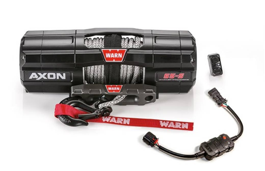 WARN (ウォーン) USA正規品】AXON 55-S パワースポーツ ウインチ シンスティックロープ 12V 最大牽引力約2495kg 汎用 /  オフロード車のカスタムパーツなら【dolonco】【公式】